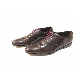 Ferragamo Medallion Cap Toe Oxford Shoes Size 12D